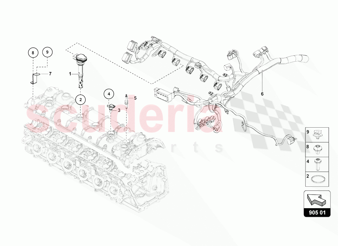 IGNITION SYSTEM of Lamborghini Lamborghini Aventador LP770 SVJ Coupe