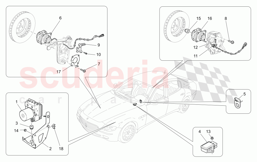 BRAKING CONTROL SYSTEMS of Maserati Maserati Quattroporte (2008-2012) S 4.7