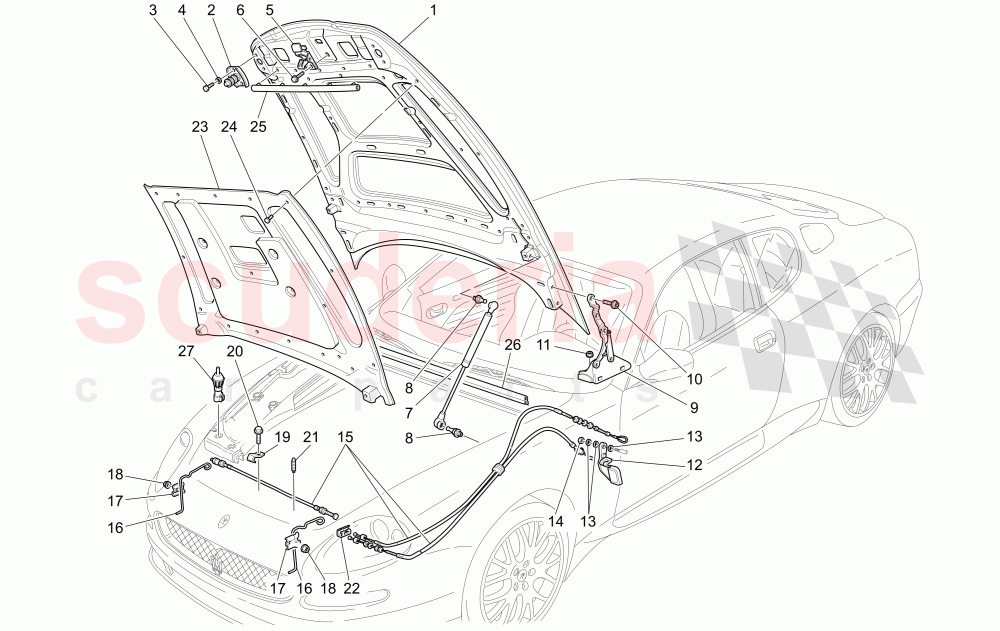 FRONT LID of Maserati Maserati GranSport Coupe (2005-2007)