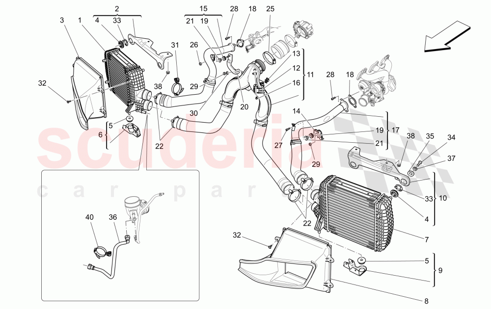 INTERCOOLER SYSTEM of Maserati Maserati Levante (2017+) S