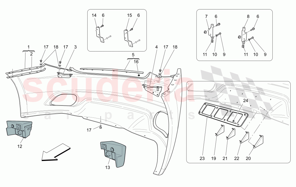 REAR BUMPER of Maserati Maserati GranTurismo (2008-2010) S