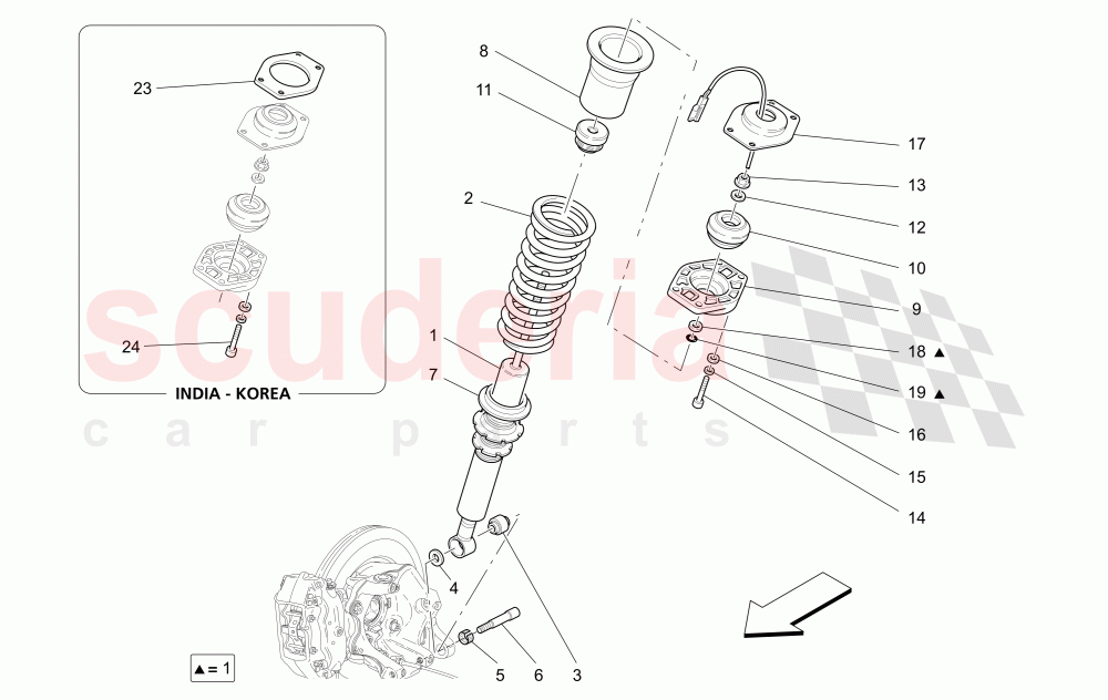 REAR SHOCK ABSORBER DEVICES (Available with: Special EditionNot available with: Skyhook System) of Maserati Maserati GranTurismo (2017+) Special Edition Auto