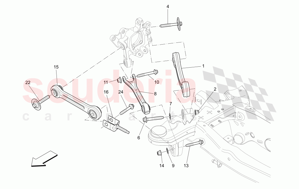 REAR SUSPENSION of Maserati Maserati Ghibli (2017+)