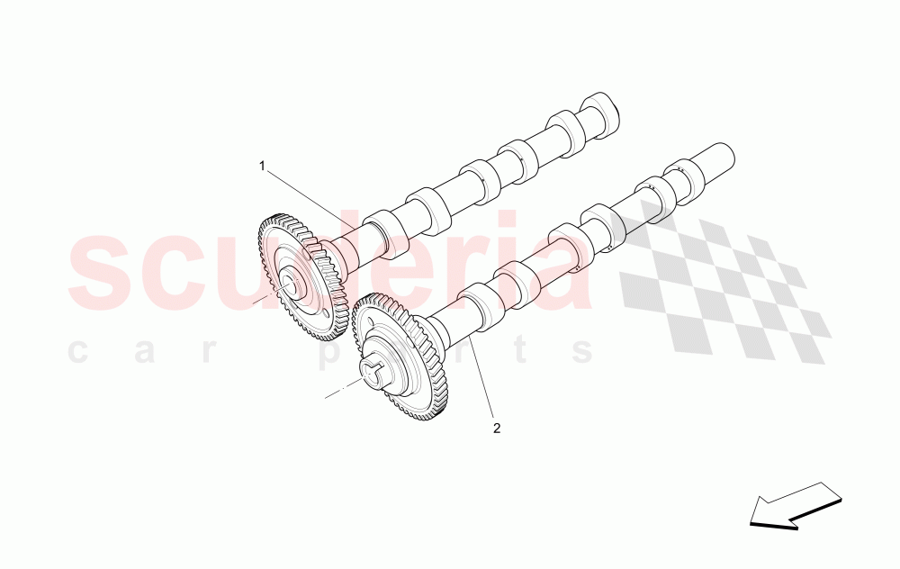 LH CYLINDER HEAD CAMSHAFTS of Maserati Maserati Levante (2017+) Diesel