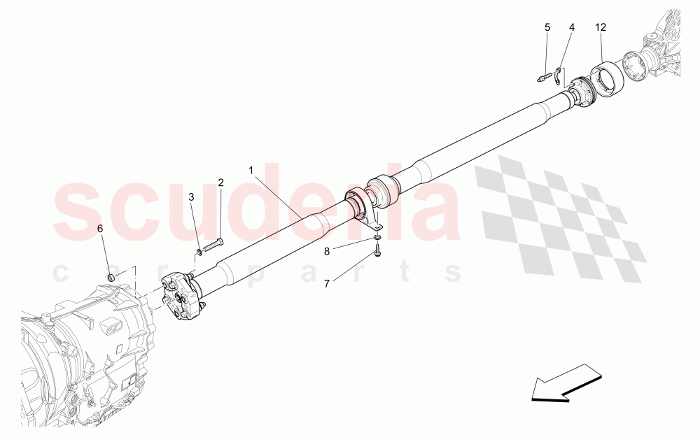 TRANSMISSION SHAFT of Maserati Maserati Ghibli (2017+) Diesel