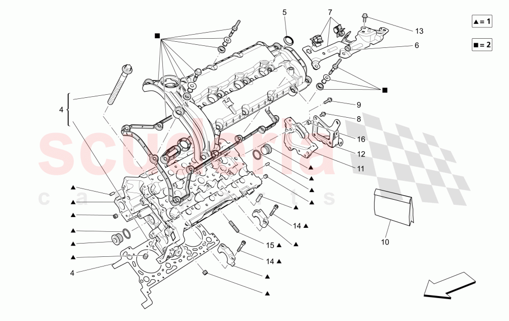 LH CYLINDER HEAD of Maserati Maserati Levante (2017+) Diesel