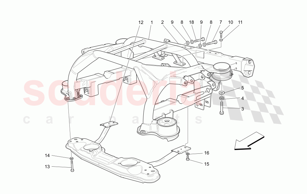 REAR CHASSIS of Maserati Maserati GranTurismo (2017+) Special Edition CC