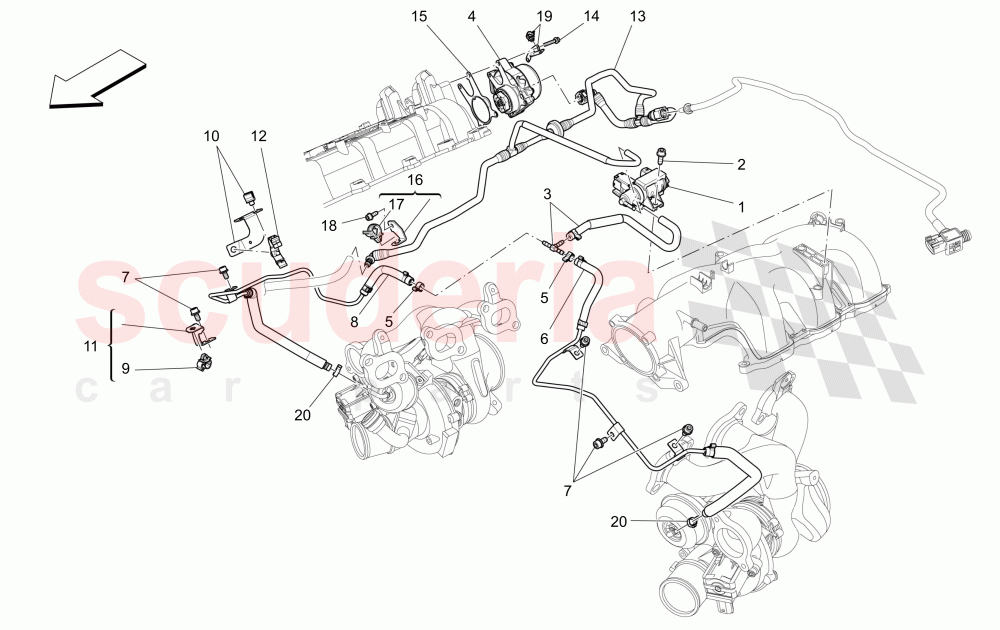 ADDITIONAL AIR SYSTEM of Maserati Maserati Quattroporte (2013-2016) S V6 410bhp