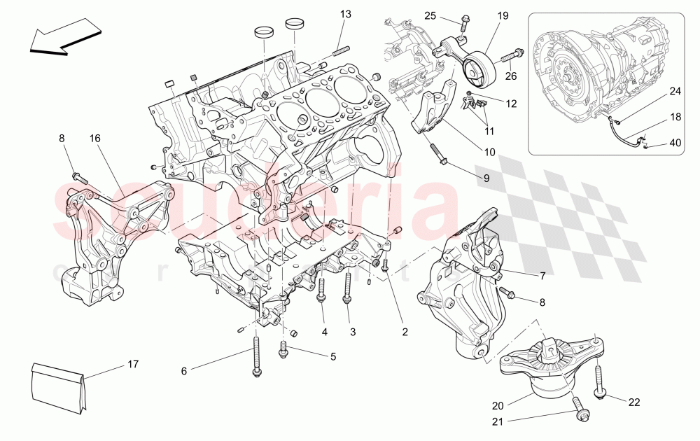 CRANKCASE of Maserati Maserati Levante (2017+) Diesel