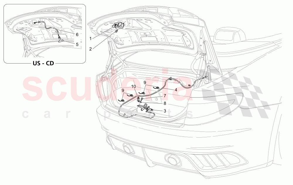 REAR LID OPENING CONTROL of Maserati Maserati GranCabrio (2016+) MC