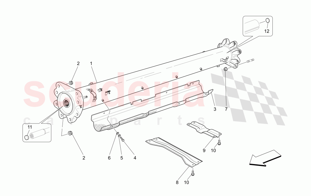 TRANSMISSION SHAFT of Maserati Maserati GranTurismo (2012-2016) Sport CC