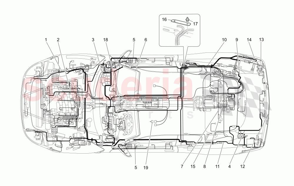 MAIN WIRING of Maserati Maserati GranSport Coupe (2005-2007)