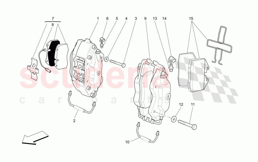 BRAKING DEVICES ON WHEELS of Maserati Maserati 4200 Spyder (2005-2007) CC