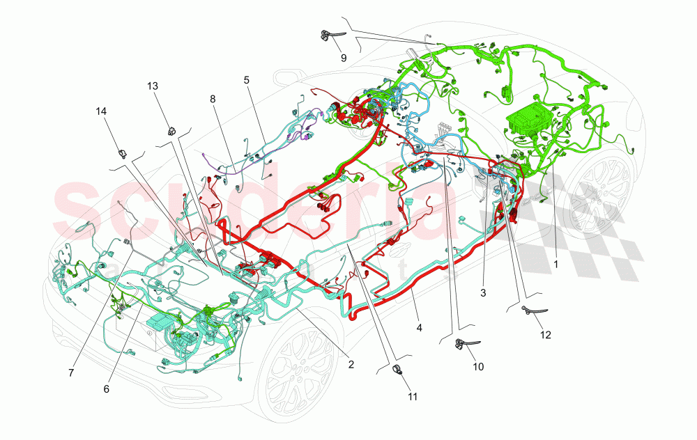 MAIN WIRING of Maserati Maserati GranCabrio (2011-2012) Sport