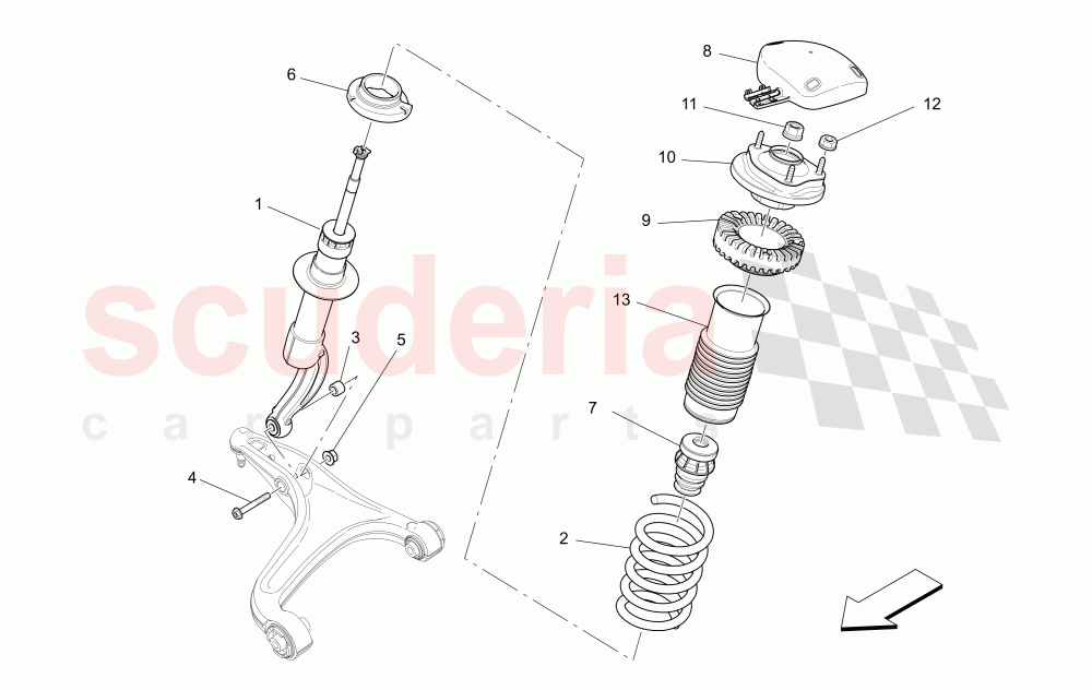 FRONT SHOCK ABSORBER DEVICES of Maserati Maserati Quattroporte (2013-2016) S Q4