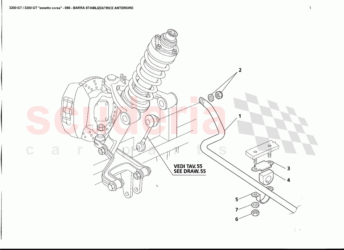 FRONT STABILIZER BAR of Maserati Maserati 3200 GT / Assetto Corsa