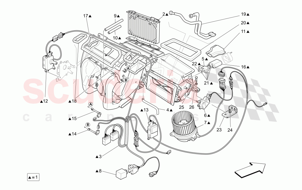 A/C UNIT: DASHBOARD DEVICES of Maserati Maserati 4200 Spyder (2005-2007) CC