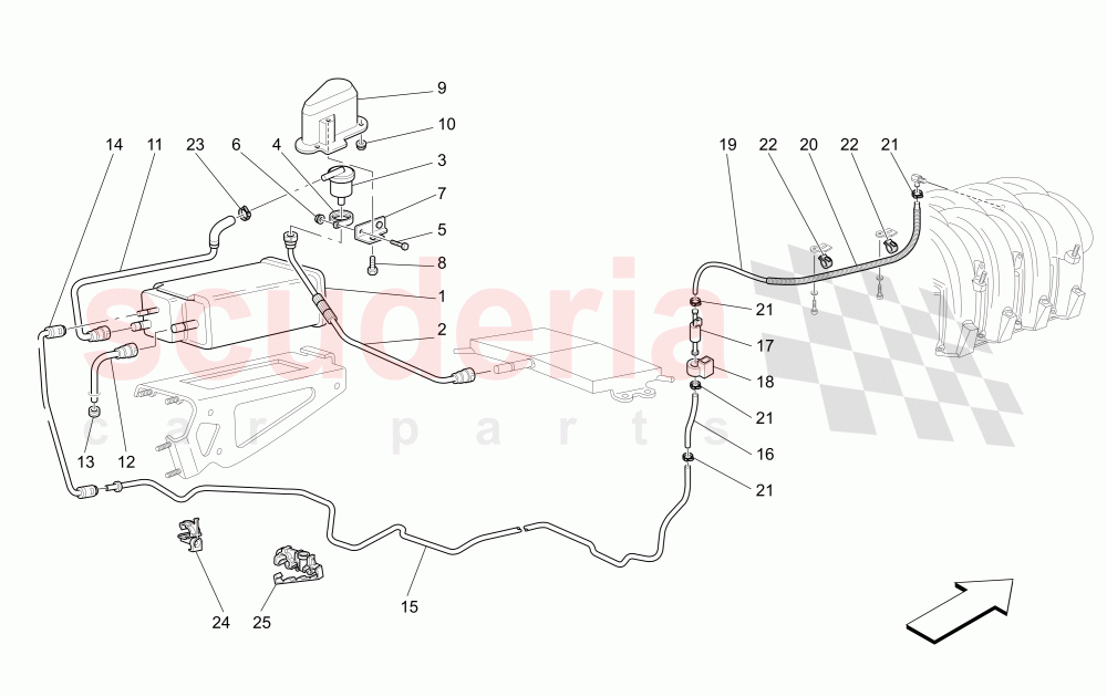 ANTIEVAPORATION SYSTEM of Maserati Maserati 4200 Coupe (2002-2004) GT