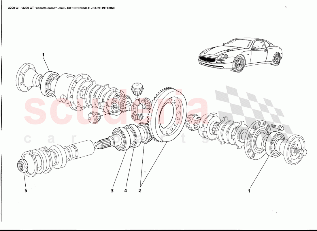 DIFFERENTIAL - INTERNAL PARTS of Maserati Maserati 3200 GT / Assetto Corsa