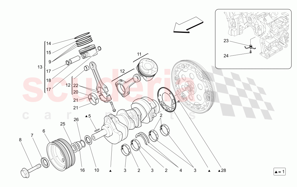 CRANK MECHANISM of Maserati Maserati Ghibli (2017+) S