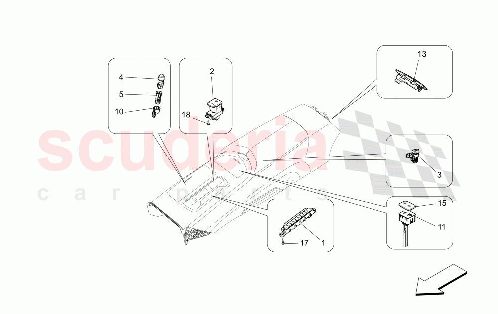 CENTRE CONSOLE DEVICES of Maserati Maserati Ghibli (2014-2016) S Q4