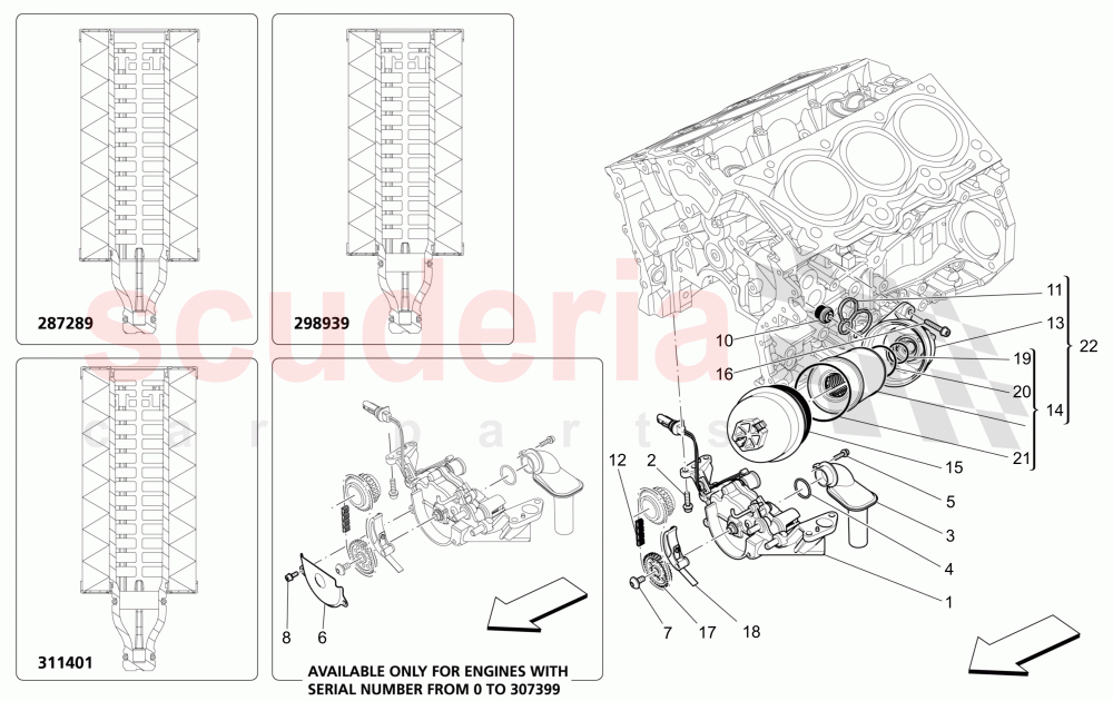 LUBRICATION SYSTEM: PUMP AND FILTER of Maserati Maserati Ghibli (2014-2016) S Q4