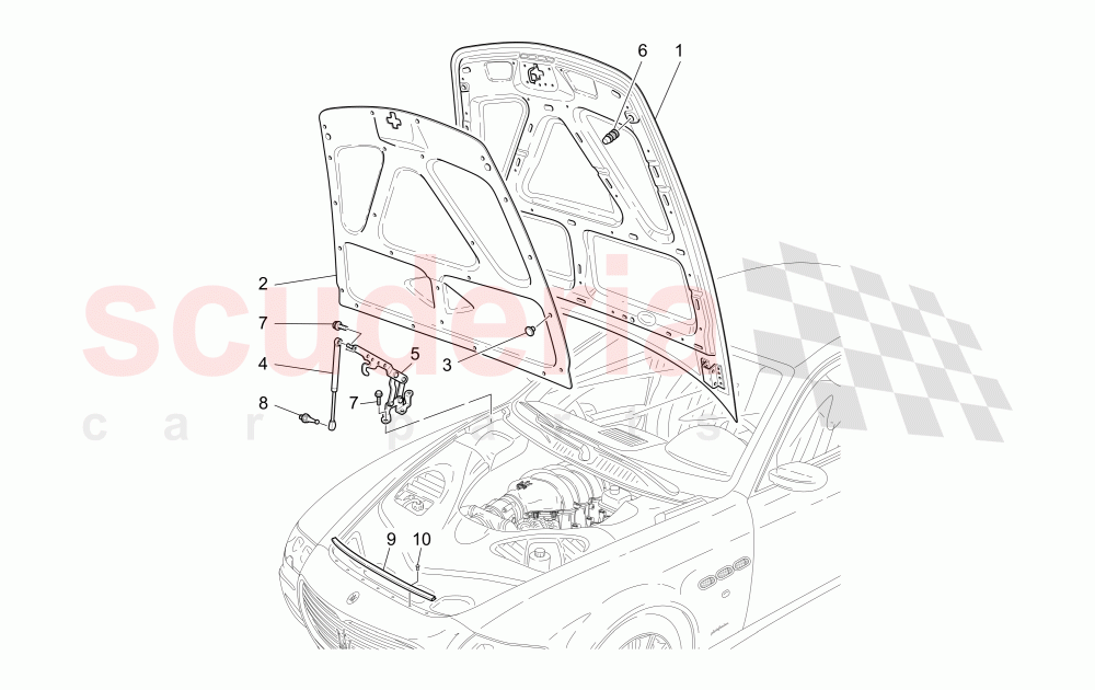 FRONT LID of Maserati Maserati Quattroporte (2003-2007) DuoSelect