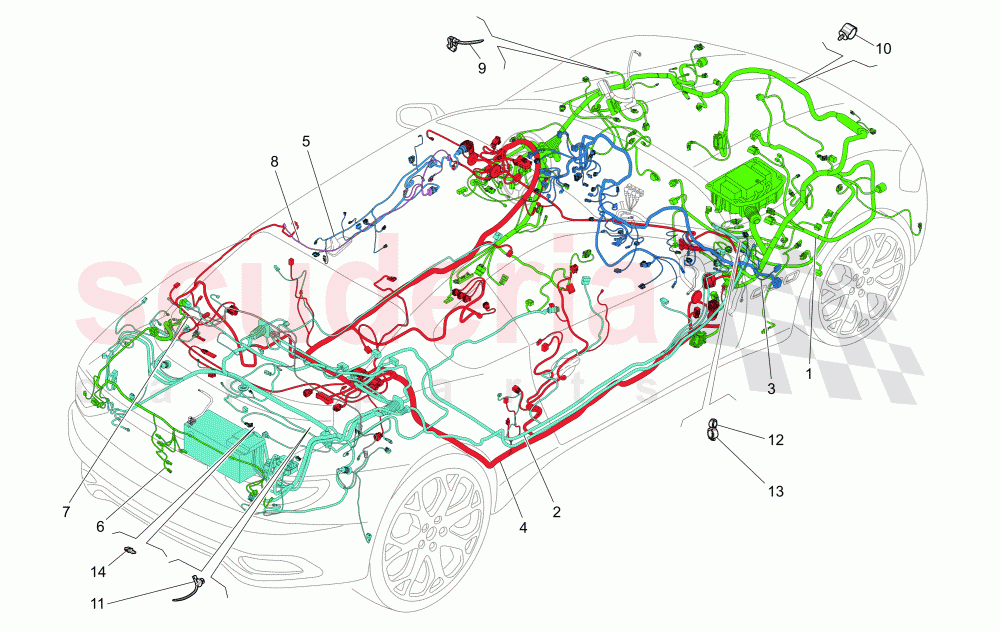 MAIN WIRING of Maserati Maserati GranTurismo (2014+) Auto