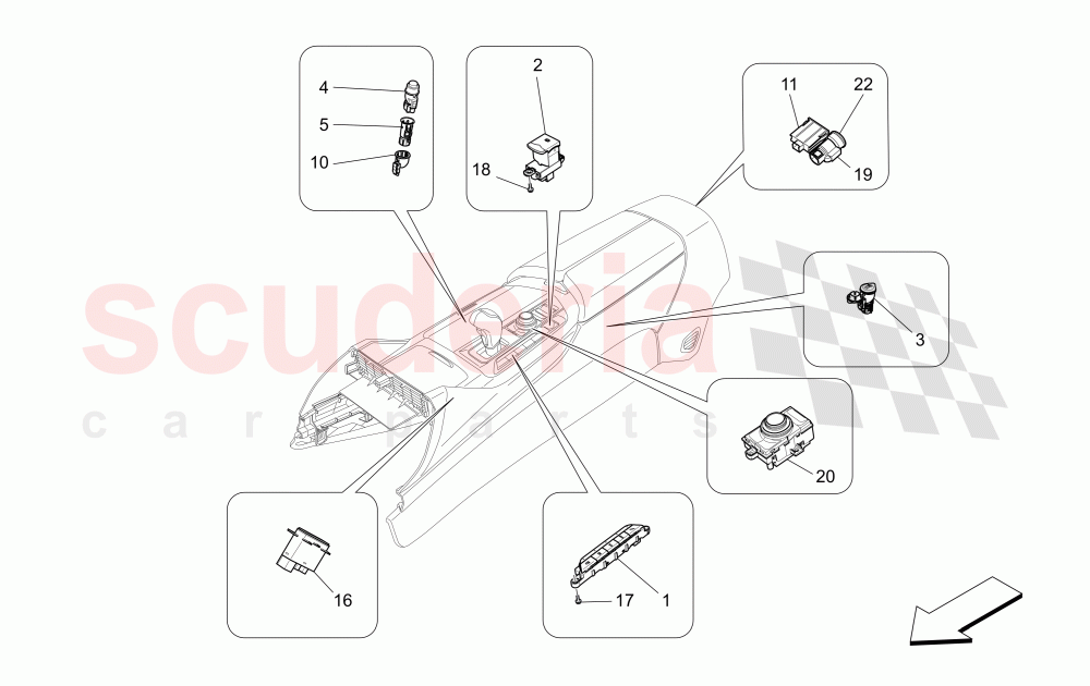 CENTRE CONSOLE DEVICES of Maserati Maserati Levante (2017+)