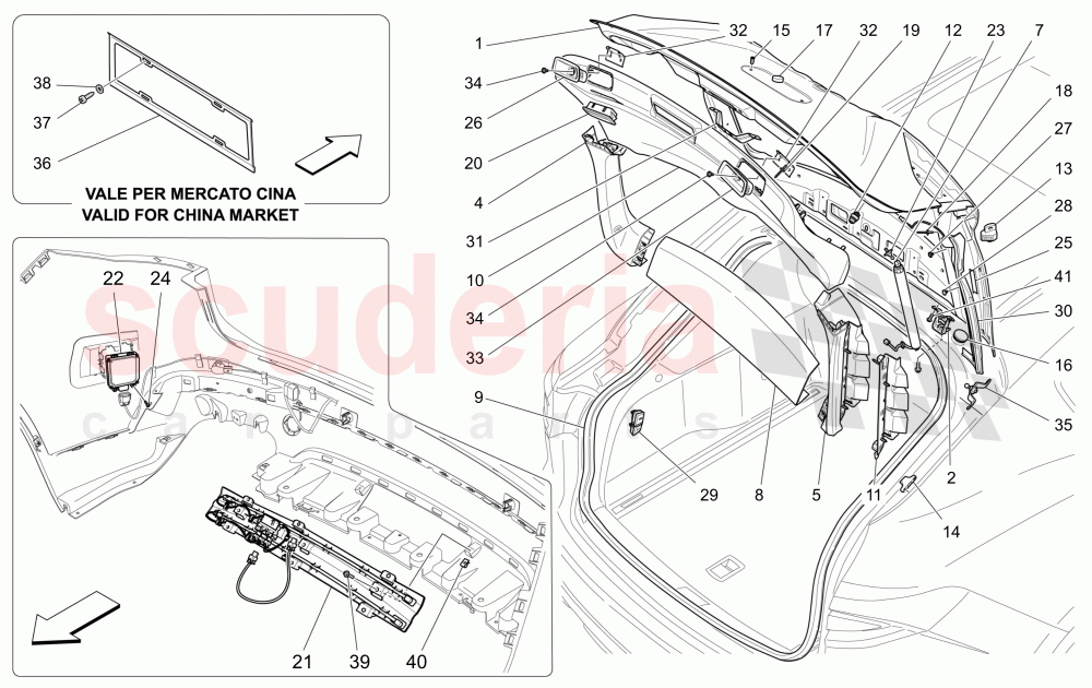 REAR LIFTGATE of Maserati Maserati Levante (2017+) Diesel