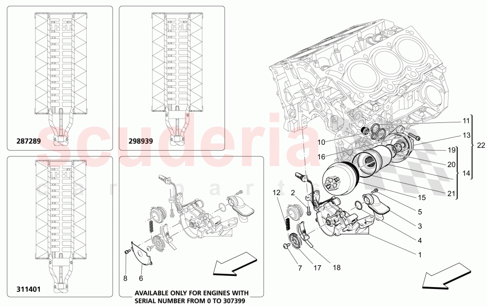 LUBRICATION SYSTEM: PUMP AND FILTER of Maserati Maserati Quattroporte (2013-2016) S V6 410bhp