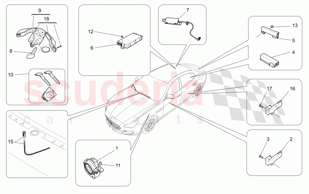 ALARM AND IMMOBILIZER SYSTEM of Maserati Maserati Quattroporte (2013-2016) V6 330bhp