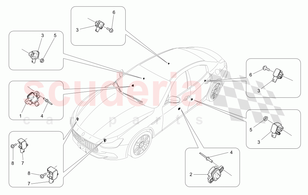 CRASH SENSORS of Maserati Maserati Ghibli (2017+) S Q4