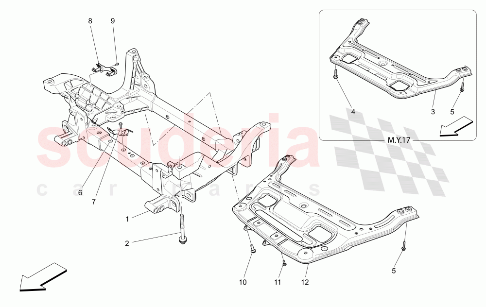 FRONT UNDERCHASSIS of Maserati Maserati Levante (2017+)