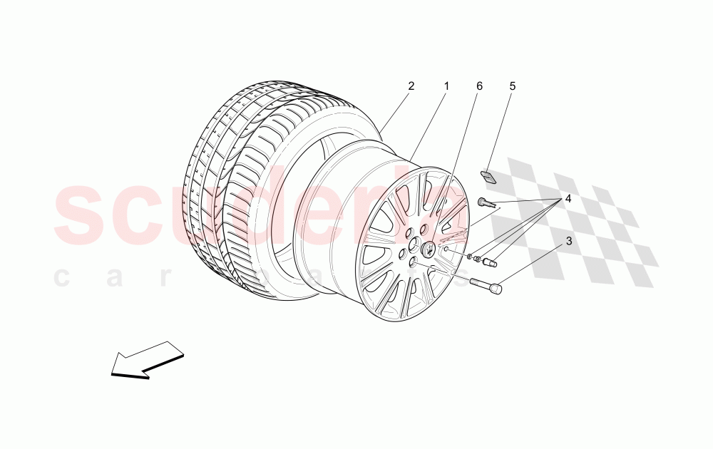 WHEELS AND TYRES of Maserati Maserati Quattroporte (2003-2007) Auto