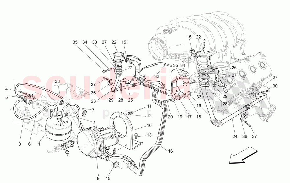 ADDITIONAL AIR SYSTEM of Maserati Maserati GranTurismo (2014+) Auto