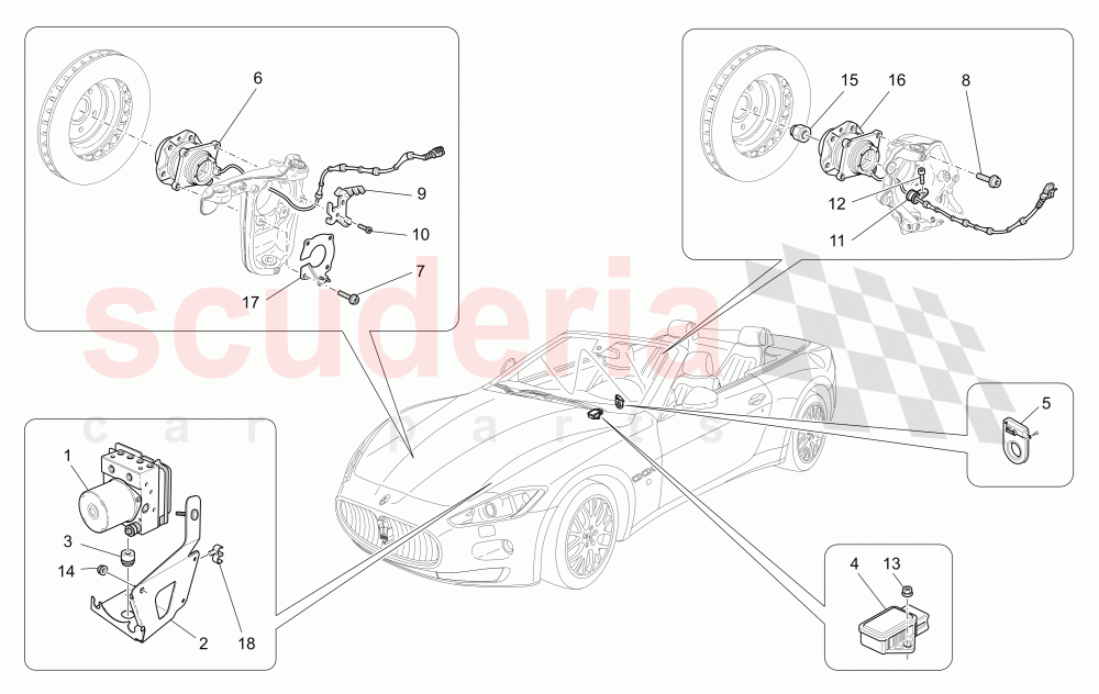 BRAKING CONTROL SYSTEMS of Maserati Maserati GranCabrio (2010-2012)