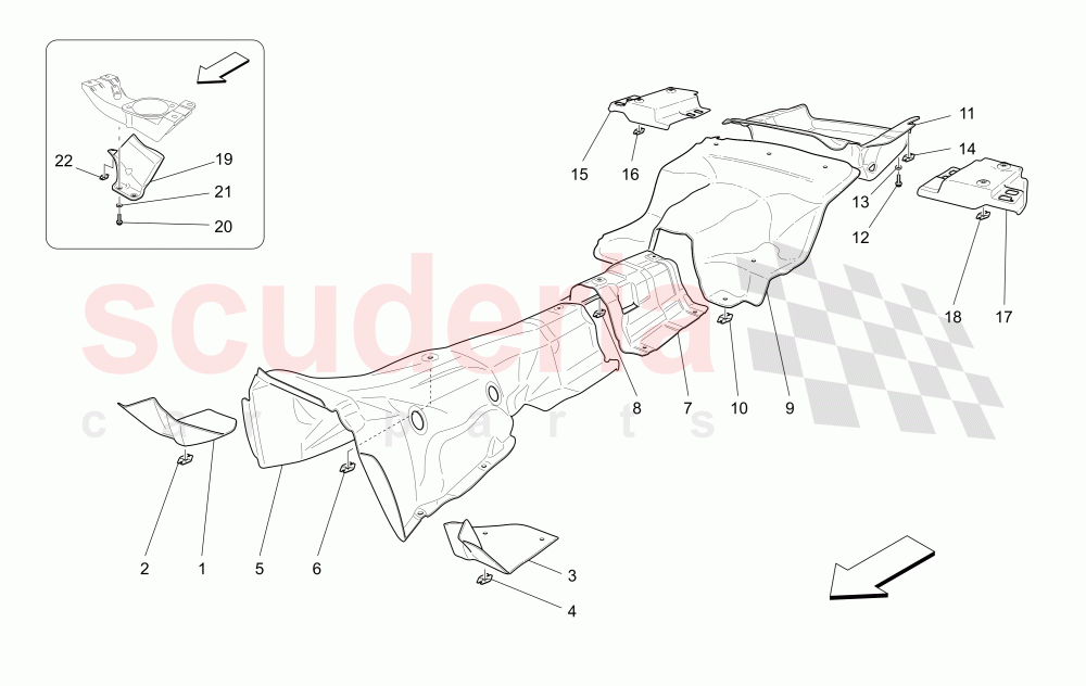 THERMAL INSULATING PANELS of Maserati Maserati Quattroporte (2008-2012) S 4.7