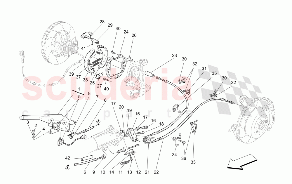 PARKING BRAKE of Maserati Maserati 4200 Spyder (2005-2007) GT