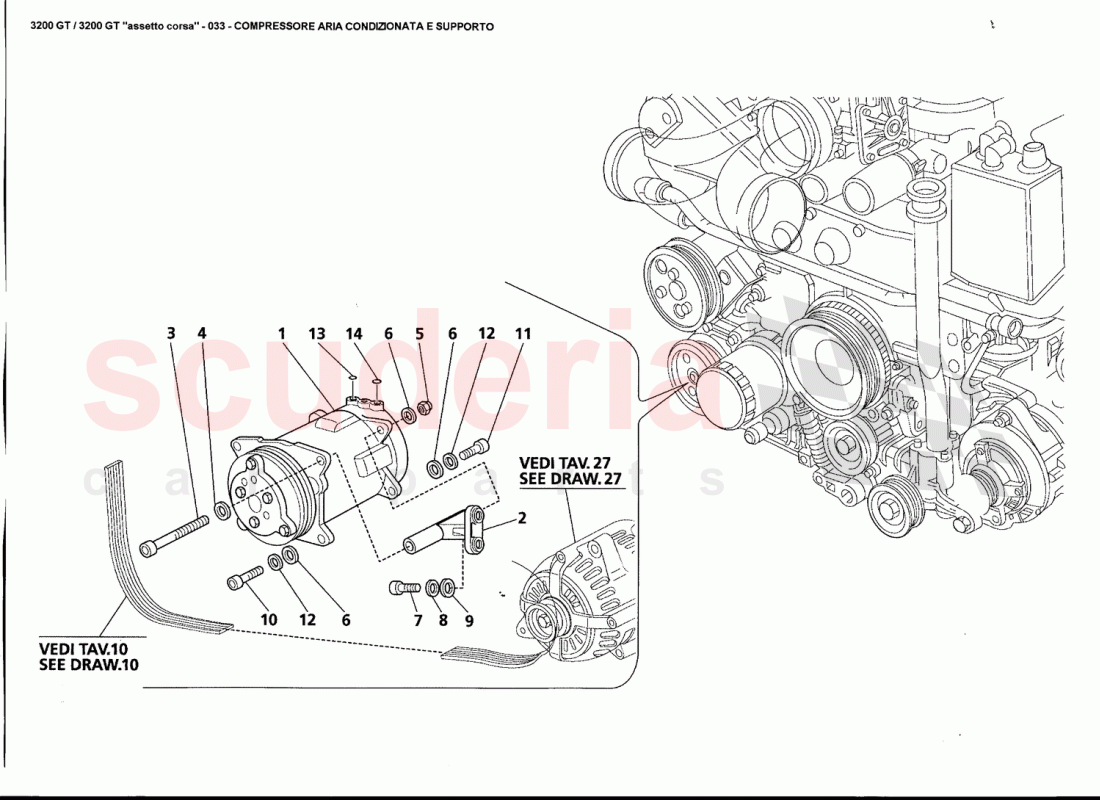 AIR COMPRESSOR AND BRACKET of Maserati Maserati 3200 GT / Assetto Corsa