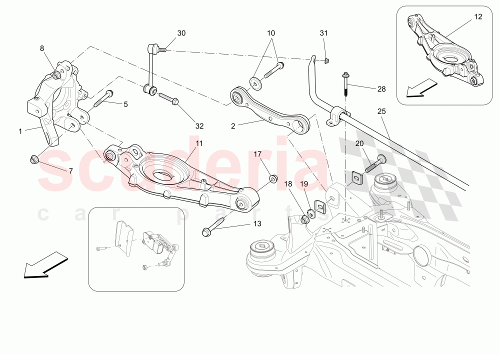 REAR SUSPENSION of Maserati Maserati Levante (2017+)