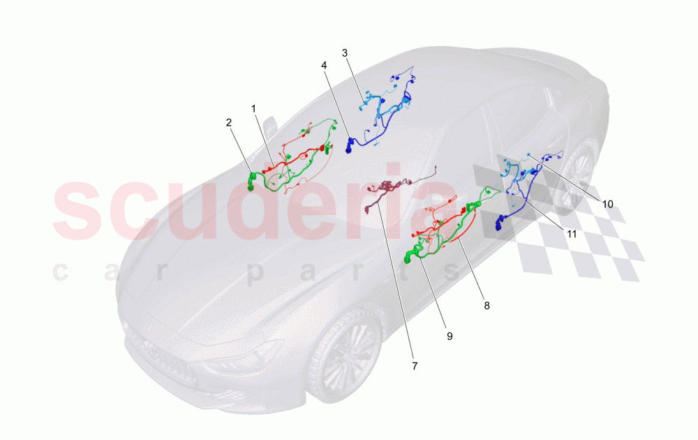 MAIN WIRING (Not available with: CENTRALIZED ELECTRICAL LOCKING) of Maserati Maserati Ghibli (2017+) Diesel