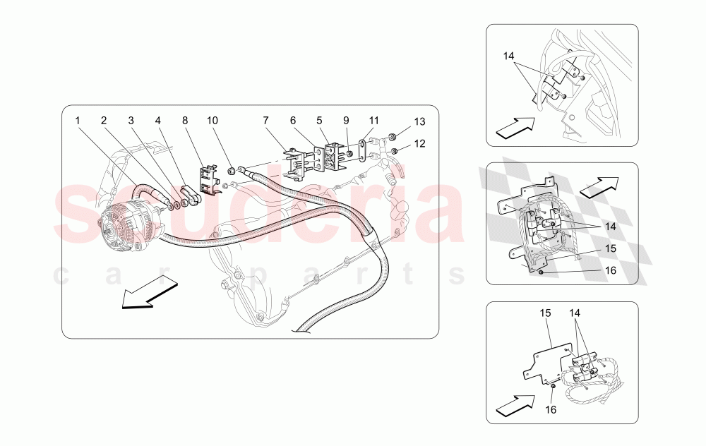 MAIN WIRING of Maserati Maserati Quattroporte (2009-2012) Sport GTS