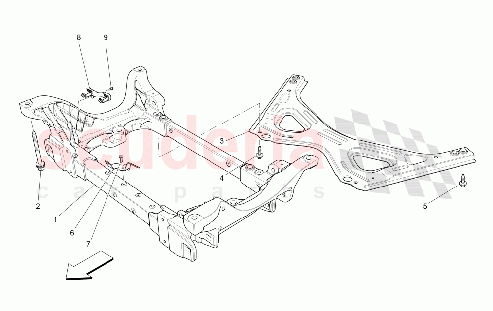 FRONT UNDERCHASSIS of Maserati Maserati Ghibli (2017+)