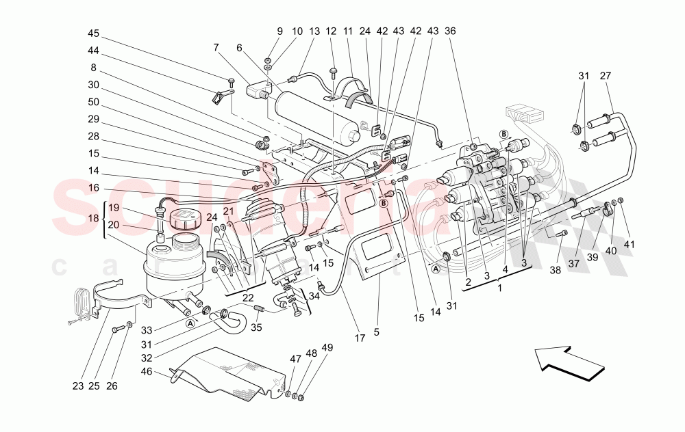 POWER UNIT AND TANK (Valid for F1) of Maserati Maserati 4200 Spyder (2005-2007) GT