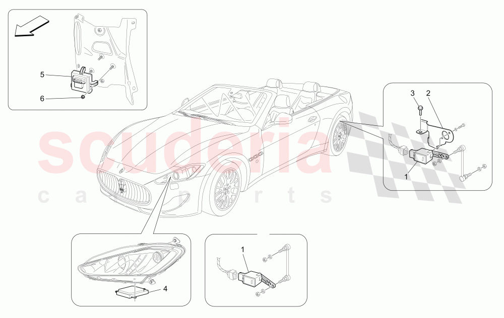 LIGHTING SYSTEM CONTROL (Available with: Sport, Special Edition) of Maserati Maserati GranCabrio (2017+) Special Edition