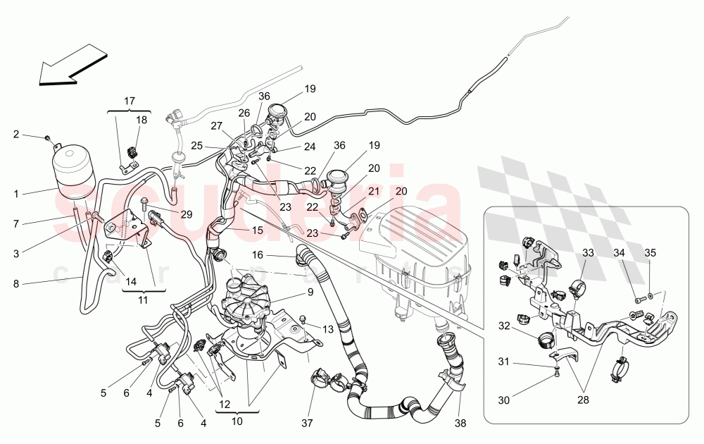 ADDITIONAL AIR SYSTEM of Maserati Maserati Quattroporte (2013+) GTS