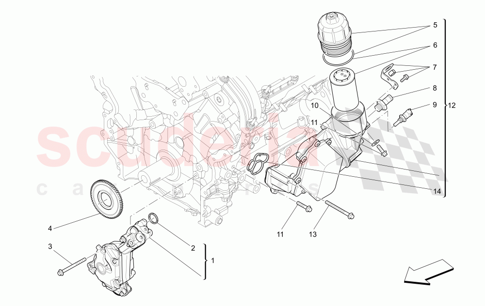 LUBRICATION SYSTEM: PUMP AND FILTER of Maserati Maserati Levante (2017+) Diesel