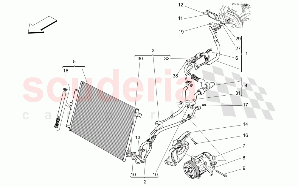 A/C UNIT: ENGINE COMPARTMENT DEVICES of Maserati Maserati Ghibli (2014-2016) Diesel