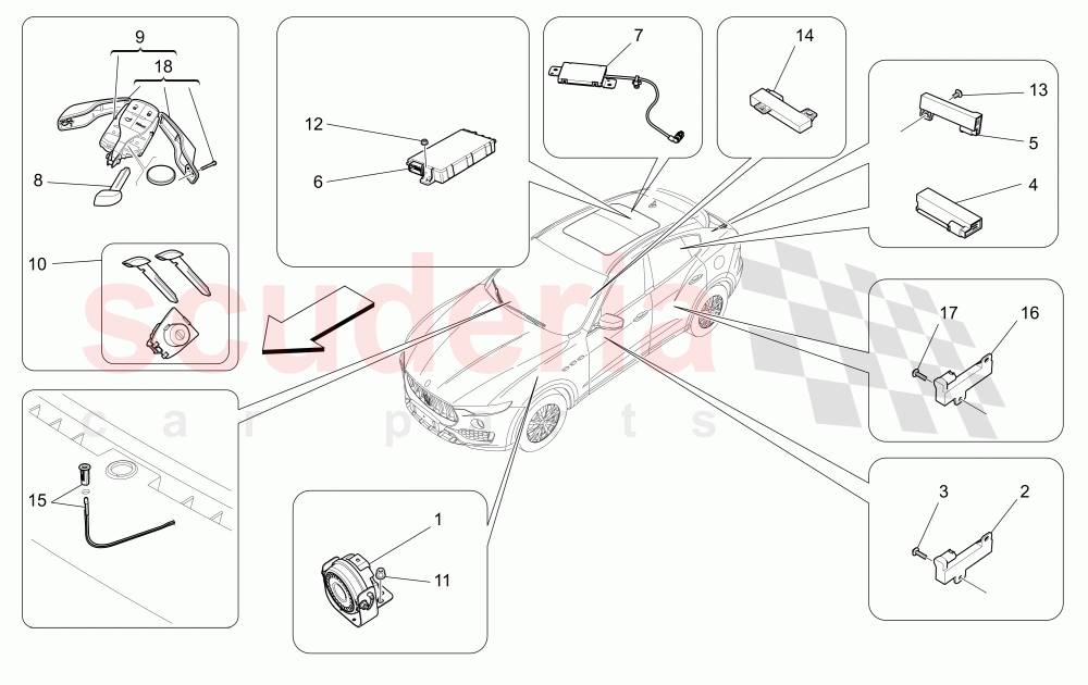 ALARM AND IMMOBILIZER SYSTEM of Maserati Maserati Levante (2017+)